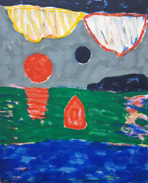AcheterHarrie Gerritz - abstract landschap? Enchérissez de 50!