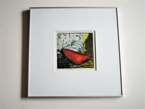 Lukie de Bree - Willem de Kooning Academie - Gesigneerde Zeefdruk "abstracte Compositie" kopen? Bied vanaf 10!
