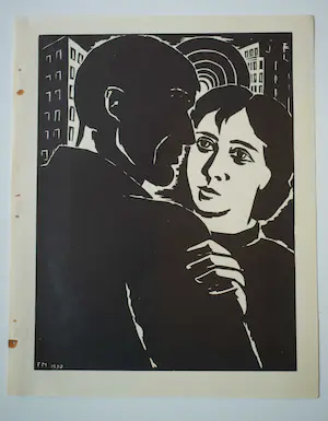 Frans Masereel - Houtsnede - Man en Vrouw kaufen? Bieten Sie von 75!