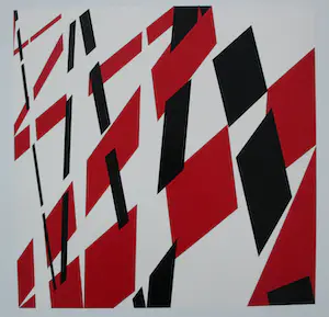 Peter Struycken - zeefdruk: geometrische compositie - 1966 kaufen? Bieten Sie von 275!