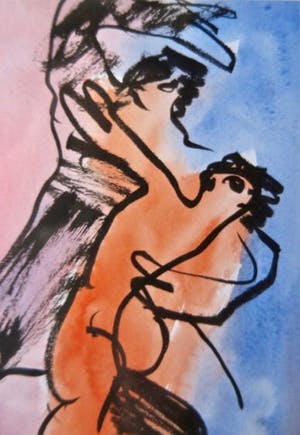 Hetty van der Linden - Tango - Passievol werk - Professioneel ingelijst kopen? Bied vanaf 10!