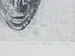 Willem Retera - Twee maskers - Ets kopen? Bied vanaf 45!