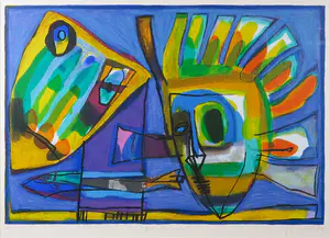 Geert Vrijdag - Zeefdruk, Ontmaskering - Ingelijst (Groot) kopen? Bied vanaf 50!