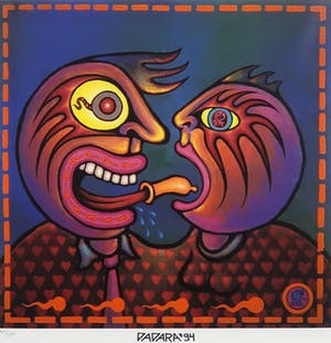 Dadara - Zeefdruk, The Kiss - Ingelijst kopen? Bied vanaf 70!