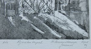 Anneke Brenninkmeijer-Govaarts - Originele ets Agnietenkapel in Amsterdam - 2009 kopen? Bied vanaf 1!