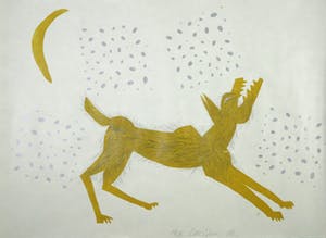 Carel Visser - Houtsnede op geschept papier, Zonder titel kopen? Bied vanaf 80!