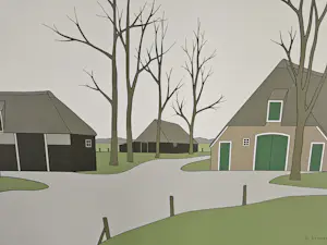 Klaas Bernink - Landschap met boederijen kaufen? Bieten Sie von 100!