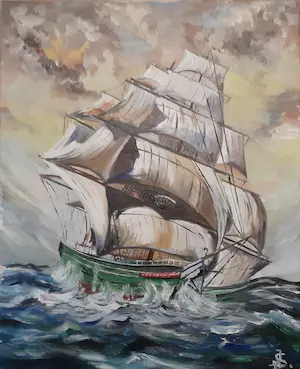 Niet of onleesbaar gesigneerd - Clipper op volle zee kopen? Bied vanaf 1!