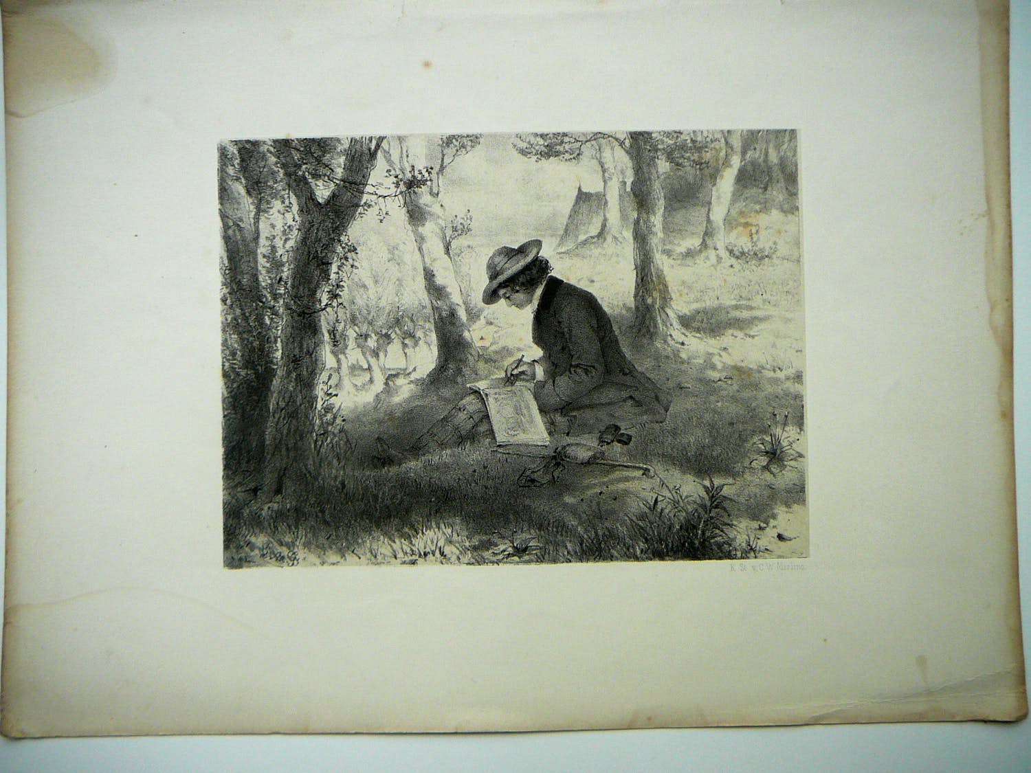 Carl Wilhelm Mieling - Naar de natuur verkocht voor € 20!