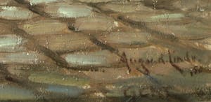 Augustinus van der Linde - Olieverf op jute, Gent - Ingelijst (Groot) kopen? Bied vanaf 1!