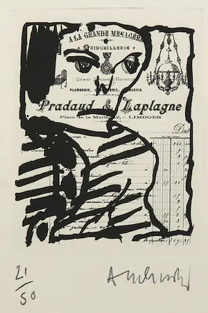 Pierre Alechinsky - en Philippe Delaveau, Ets en boek, Cent sous pour la Reine Mab kopen? Bied vanaf 1!