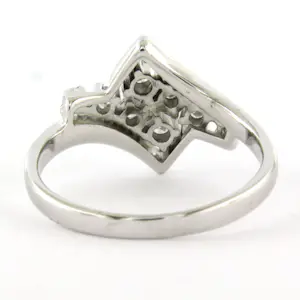 14k witgouden ring met briljant geslepen diamant tot. 0.30ct – F/G - VS/SI kopen? Bied vanaf 460!