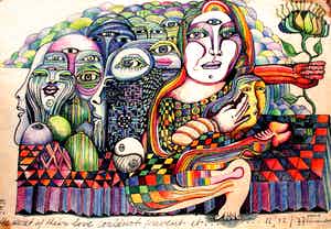 Ernst Vijlbrief - tekening: The secret of their love could not prevent it - 1977 verkocht voor € 75!