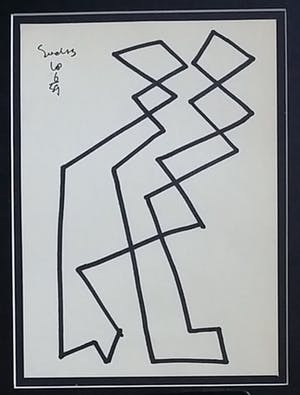 Siep van den Berg - Tango Dansen - inkt op papier kopen? Bied vanaf 125!