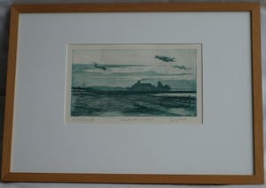 Huub Scheres - Ets , Aankomst in de avond – gesigneerd & ingelijst – 1979 – nr 2 van 10 kopen? Bied vanaf 10!