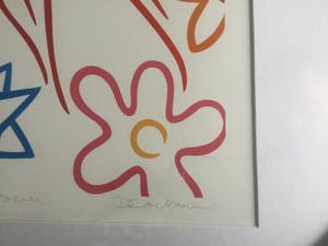 Donna Corbani - Flower Power | mooi ingelijste zeefdruk (41/130) - nieuwstaat kopen? Bied vanaf 49!