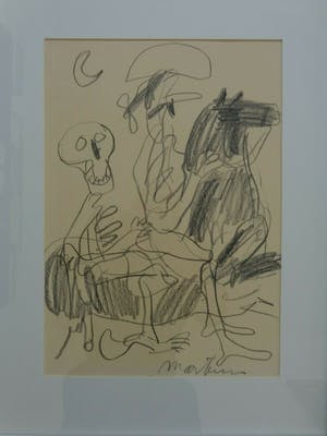 Anton Martineau - FIGURATIE / ORIGINEEL WERK / 43x33cm / KADER / SIG kopen? Bied vanaf 45!