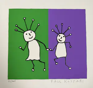 Paul Indrek Kostabi - “Sprkl dance”. Handgesigneerd. Nr. 84/100. kopen? Bied vanaf 50!