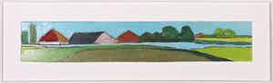 Paul Overhaus - Olieverf op board, Panorama landschap platteland verkocht voor € 60!