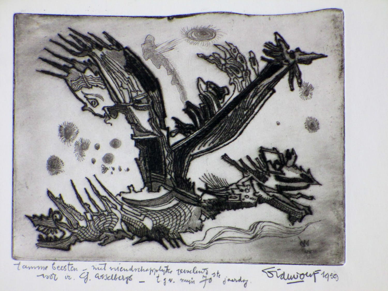 Cor de Wolff - Tamme beesten - Ets verkocht voor € 40!