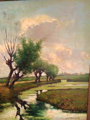 J.H. Wolhoff - Hollands landschap verkocht voor € 65!