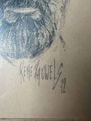 AcheterRené Pauwels - Portret van een bebaarde man – Originele tekening – 1972? Enchérissez de 20!