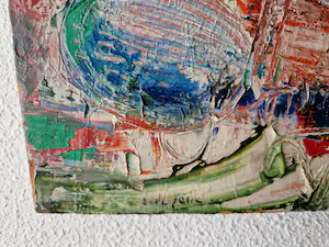 Niet of onleesbaar gesigneerd - Jaren 50 of 60 dik geschilderd Abstract olieverf op doek (restant) signatuur kopen? Bied vanaf 1!
