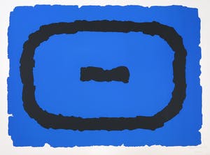 Bram Bogart - Zeefdruk, Blauw/Zwart / Prent 190 kopen? Bied vanaf 350!