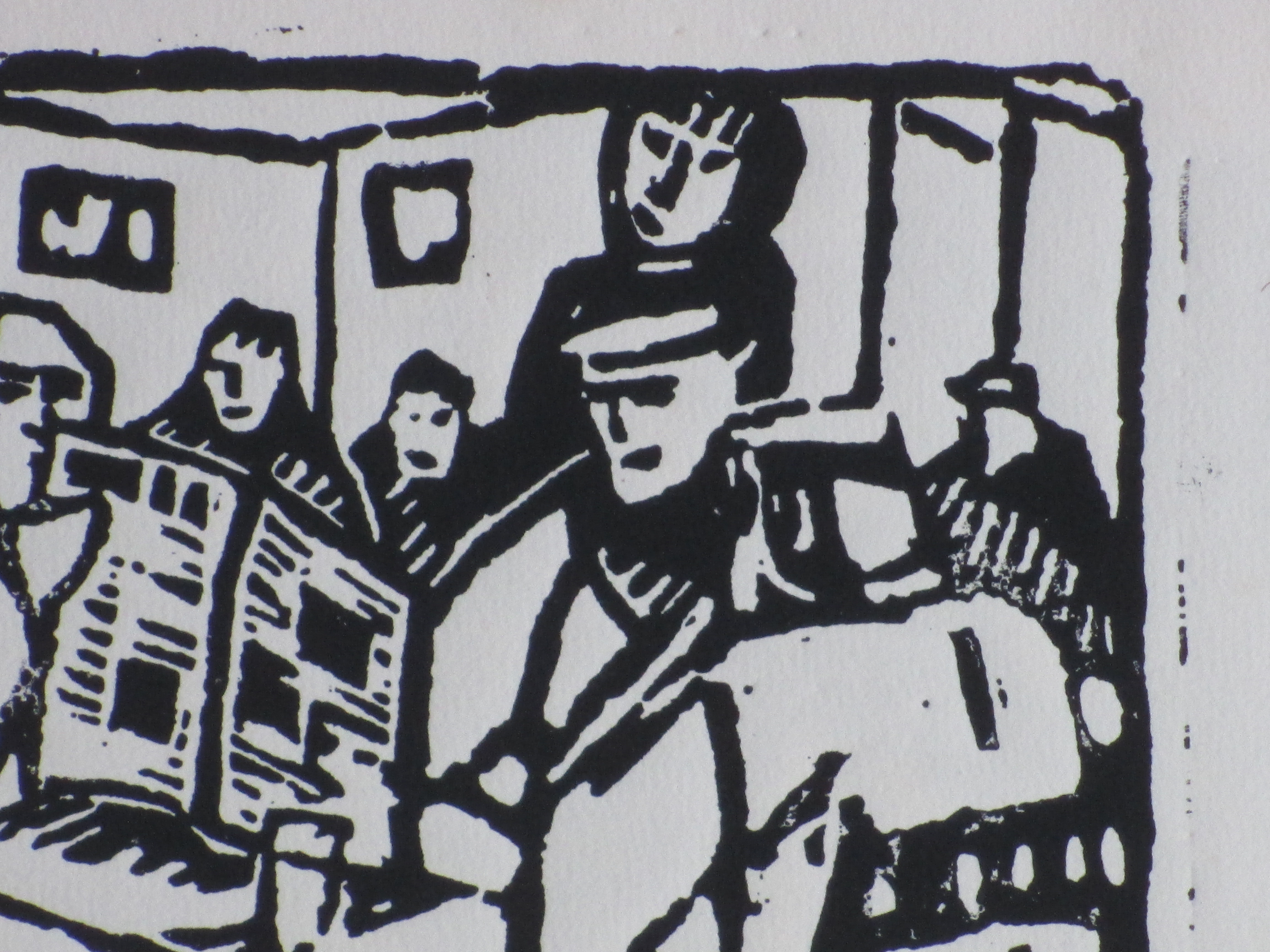 George Degenhart - Koffiehuis - Linosnede kopen? Bied vanaf 1!