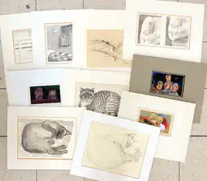 Marja Schutte - en andere! - Lot met 10 werken op papier verkocht voor € 1!