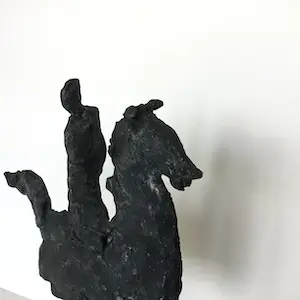 Brons (Onbekend) - Paard en mens kopen? Bied vanaf 1!