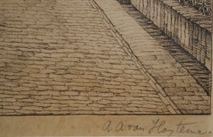 Antoinette van Hoytema - handgesigneerde ets - straatgezicht kopen? Bied vanaf 70!