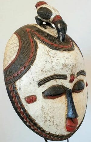Luba - 191002 - Tribal used African mask from the Luba - Congo. kopen? Bied vanaf 65!