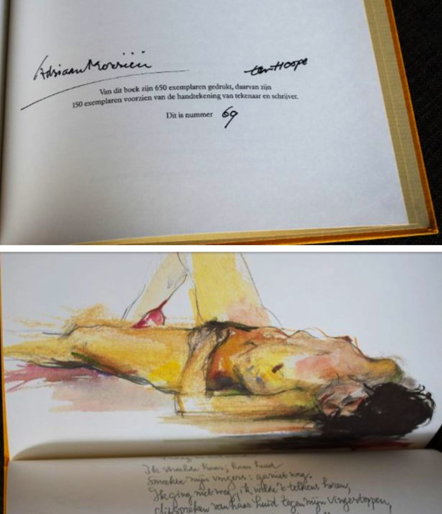 Bob ten Hoope - Annette, 15 aquarellen, boek oplage 69/150 - gesign. door ten Hoope en A.Morriën verkocht voor € 40!