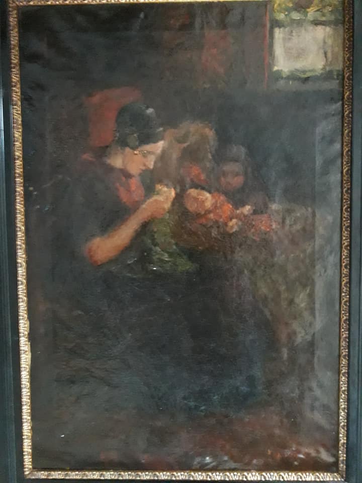 Marie Wandscheer - breiende vrouw met 2 kinderen. kopen? Bied vanaf 49!