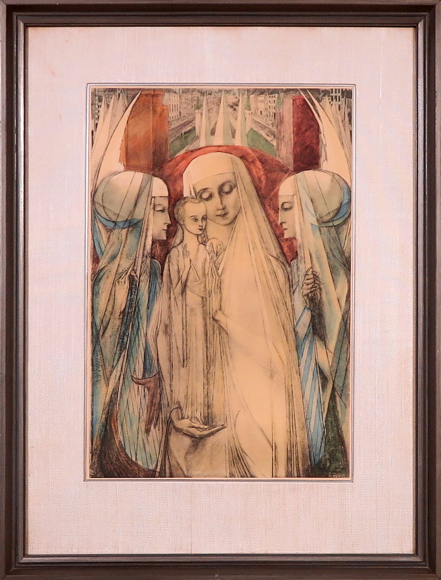 Jan Toorop - Isografie, Maria met kind - Ingelijst kopen? Bied vanaf 70!