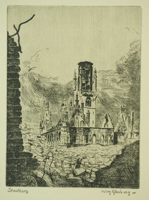 Wim Abeleven - 10 etsen Middelburg 17 mei 1940 kopen? Bied vanaf 75!