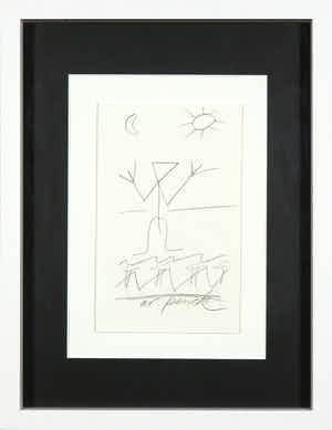 A.R. Penck - Handgesigneerde tekening in potlood verkocht voor € 1!