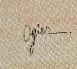 Marie Louise Ogier - Anemonen und Mimosen – großes, hochwertiges Ölgemälde kopen? Bied vanaf 150!