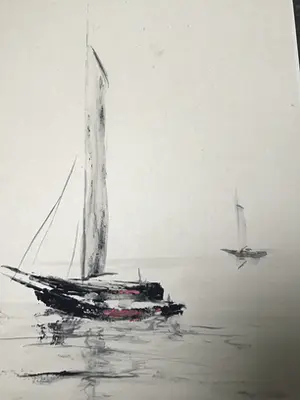 Niet of onleesbaar gesigneerd - Zeilboot. kopen? Bied vanaf 1!