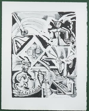 Lucebert - Litho uit het portfolio Fantasia - Ingelijst kopen? Bied vanaf 1!