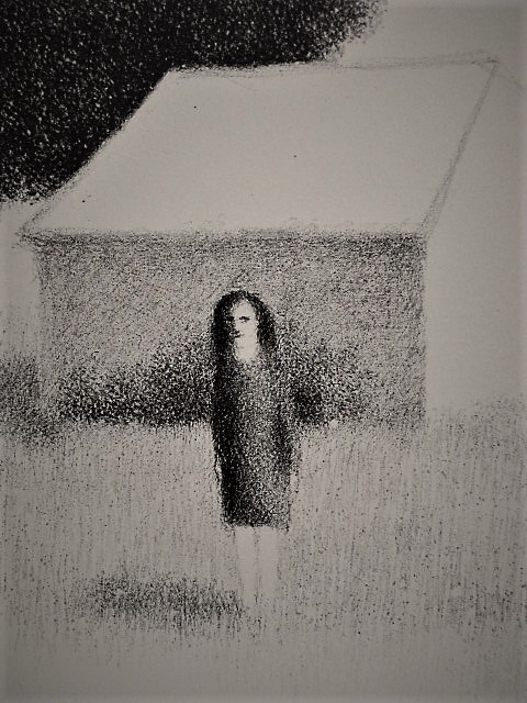 Metten Koornstra - meester van de verstilling - Vrouw in landschap - gesigneerd - jaren 60  kopen? Bied vanaf 1!