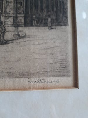 Louis Heijmans - Louis Heymans, Marktdag bij Stadhuis Middelburg, Ets kopen? Bied vanaf 40!