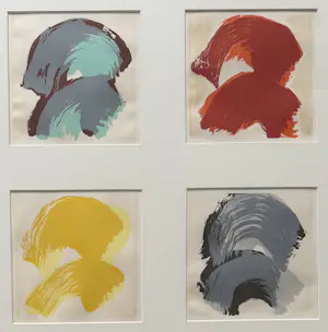 Jac Gijzen - handgesigneerde zeefdruk | 'Negenluik abstract' | 1997 kopen? Bied vanaf 10!