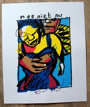 Herman Brood - Zeefdruk: Nee niet nu kopen? Bied vanaf 275!