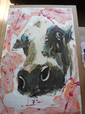 Theo Onnes - Gemende techniek, Hollandse koe II kopen? Bied vanaf 70!