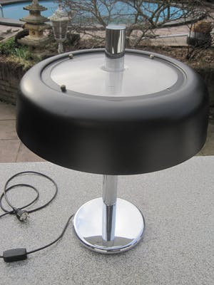 Hillebrand Leuchten - Zwarte paddenstoel tafellamp. kopen? Bied vanaf 150!