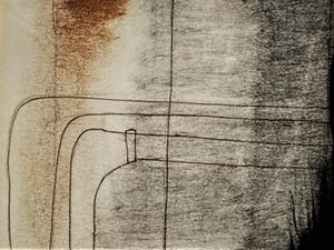 Ad van Turnhout - Intrigerend 1988 Abstract Sepia Aquarel "City Scape" gesigneerd kopen? Bied vanaf 20!