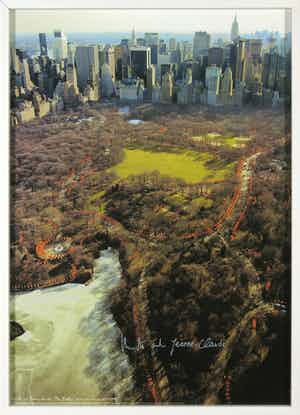 Christo - Handgesigneerde foto, The Gates, Central Park New York - Ingelijst verkocht voor € 1!