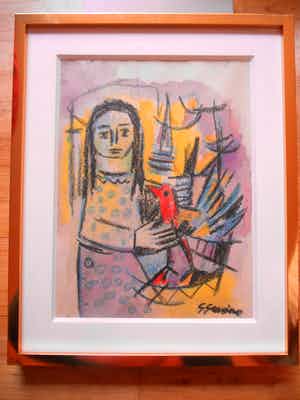 Gérard Grassère - Vrouw met kalkoen verkocht voor € 40!